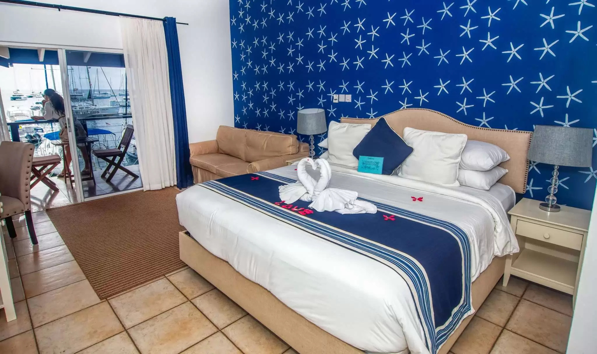 Room & balcony overlooking sea